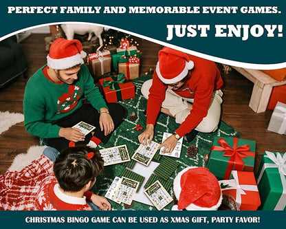 Christmas Bingo Games for 24 Players, Christmas Song Bingo Cards for Adults Large Group, Winter Hoilday Party Supplies, Family Activities New Year Favors -06