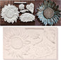 Oversized Sunflower Silicone Mold Leaves Cake Decoration Fondant Mold for Wedding,Birthday Party Cupcake Topper Chocolate Candy Cookies Mousse DIY Gypsum Soap UV Resin Polymer Clay Crafts
