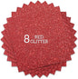 Red Glitter HTV Heat Transfer Vinyl Bundle 8 sheets-12 x12 Iron on Vinyl for T Shirts Hats Clothing Compatible with Cricut Cameo Heat Press Machine