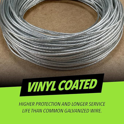 Coated Picture Hanging Wire #4 30lbs 100-Feet, Flexible Steel Wire 16 Gauge for Hang Up Frame/Painting and Mirror