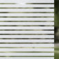 Qualsen Privacy Window Film, Frosted Windows Privacy Film, Frosting Cling for Glass, Anti-UV Reeded Blinds Sticker for Home Office Meeting Room, Stripe Patterns, 23.6x118inch