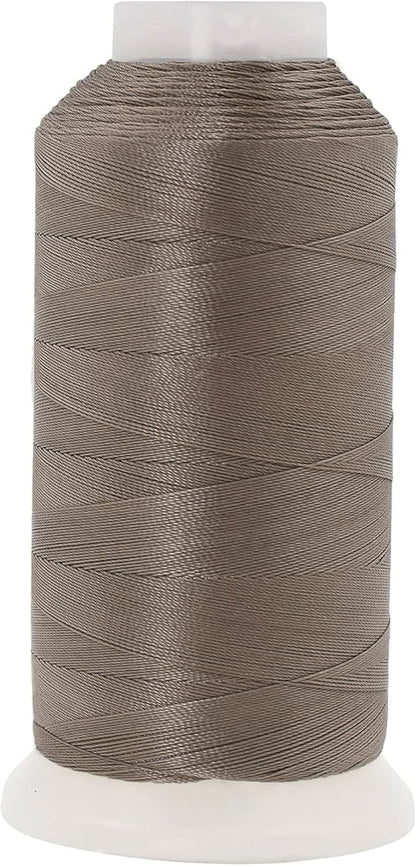Mandala Crafts Taupe Heavy Duty Thread - 1500 Yds Tex 70 Thread for Sewing Drapery Jeans Leather Hair Outdoor Marine Upholstery