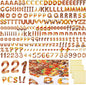 221 Pcs Bulletin Board Letters Round Alphabet Number Punctuation Symbol Combo Letter Cutouts Classroom Decoration for School Classroom Chalkboard Poster Board(Fall Round)