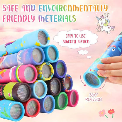 15 Pcs Classic Kaleidoscopes Kids Birthday Party Favor Old Fashioned Vintage Educational Toys Stocking Stuffers Goodie Bag Fillers for Classroom School Return Gifts Carnival Prizes (Cute Style)