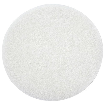 White Buffing and Polishing Pad with Hook and Loop Back | Apply Hard Wax Oils and Stain (20, 6 inch)