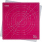The Quilted Bear Rotating Cutting Mat 18" x 18" - Square 360° Rotating Self Healing Mat with Innovative Locking Mechanism for Quilting & Sewing Your Choice of Colours Available! (Pink)