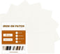 Iron on Patches, 8 Pieces Iron on Canvas Patches, Fabric Patches for Couch, Tent, Clothing, Seat, Canvas Repair Decorating Kit 3.7" by 4.9" (9.5 cm x 12.5 cm, White)