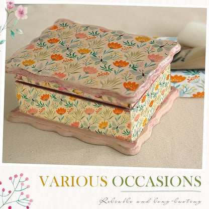 Crtiin 20 Pack Assorted Floral Napkins for Decoupage Toilet Napkins Flower Cocktail Decorative Paper for Birthday Party Beautiful Gorgeous, 20 Styles Each 6.5 inches(Style 3)