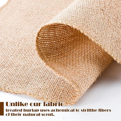 Preboun 5 Pcs Burlap Squares Multipurpose Natural Burlap Placemats Bulk for Farmhouse Home Party Wedding Table Cover Centerpieces Craft Supplies(13 Inch)