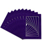 Pack of 25 Acid Free 11x14 Mats Bevel Cut for 8.5x11 Photos - Purple Crocus Suede Precut Matboards For Pictures, Photos, Framing - 4-ply Thickness