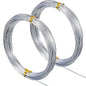 TecUnite Aluminum Craft Wire for Sculpting Armature Bendable Craft Wire for DIY Jewelry Making (2 Rolls,Silver,10 M x 2 mm)