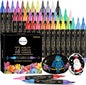 72 Colors Acrylic Paint Pens, 36 Pack Dual Tip Acrylic Paint Pens Markers for Rock Painting, Wood, Stone, Canvas, Ceramic, Glass Surfaces, DIY Crafting & Art Supplies