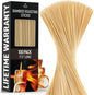 Zulay 100 Pack Bamboo Wooden Skewers - 17.5" Marshmallow Roasting Sticks & Barbeque Skewers For Campfire - Authentic Bamboo Sticks & Smores Sticks For Grilling Hotdogs, Kabobs, BBQ, & More