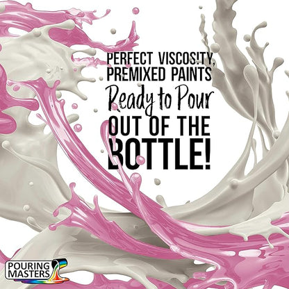 POURING MASTERS Bubble Gum Pink Acrylic Ready to Pour Pouring Paint - Premium 64-Ounce Pre-Mixed Water-Based - for Canvas, Wood, Paper, Crafts, Tile, Rocks and More