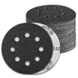 100 Pcs 5 inch Wet Dry Sanding Discs Grit 240 Hook and Loop 8 Hole Silicon Carbide Orbital Sander Sandpaper