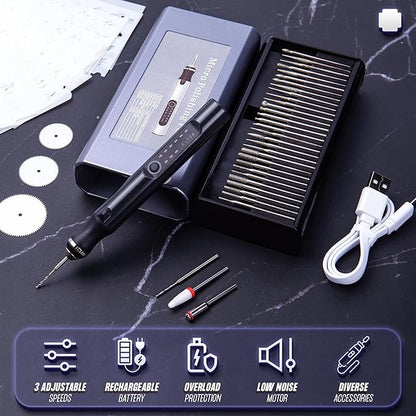 Smotche Customizer Engraving Pen for All Materials - Cordless Portable Engraver Pen for Artists & DIYers - Engrave 50+ Surfaces - Rechargeable