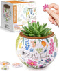 PieceRelax 3D Puzzle Planter 80 Pieces - Flower Pot - Little Garden, Home Decor Flower Pots for Indoor Cactus, Succulents Pots [K1116]