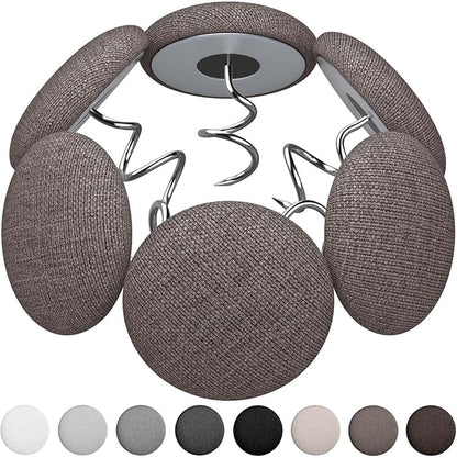12 Colors Fabric Covered Button Twist Pins Dust Ruffle Pins- for Sofa，Upholstery，Armchair Caddies, Armrest Covers,Bed Skirts, Slipcovers, Headliners (Brown, 12)