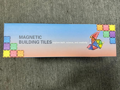 100PCS Magnetic Tiles STEM Building Toys Set with 2 Cars, Sensory Stacking Magnetic Blocks for Toddlers & Kids, Ideal for Preschool Montessori Toys Christmas Birthday Gifts for Boys & Girls Ages 3+