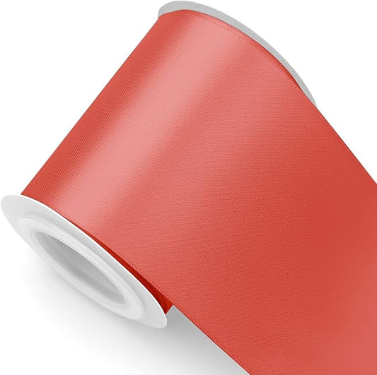 Humphrey's Craft 3 Inch Watermelon Double Faced Satin Ribbon - 5 Yards Variety of Color for Crafts Gift Wrapping Cutting Ceremony Decoration Sewing Christmas Tree Wedding and Dining Tables.