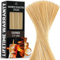 Zulay 120 Pack Bamboo Wooden Skewers - 17.5" Marshmallow Roasting Sticks & Barbeque Skewers For Campfire - Authentic Bamboo Sticks & Smores Sticks For Grilling Hotdogs, Kabobs, BBQ, & More