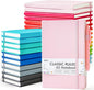 feela 24 Pack Journal Notebook Bulk for Work, Business Notebook Hardcover Lined Writing Journal with Pen Holder for Students Women Note Taking, with 24 Black Pens, 120 GSM, 5.1”x8.3”, A5, Solid Colors