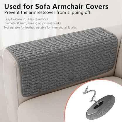 12 Colors Fabric Covered Button Twist Pins Dust Ruffle Pins- for Sofa，Upholstery，Armchair Caddies, Armrest Covers,Bed Skirts, Slipcovers, Headliners (Medium Gray, 24)