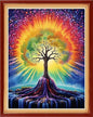 Dooxvey Cross Stitch Kit for Adults Beginners - Stamped Needlepoint Embroidery Pattern - Magic Moonlight Tree 16x20 Inch - 11CT Full Range