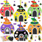 Fennoral 12 Pack Halloween Craft Kit for Kids Make You Own Witch House Foam Stickers Ornament DIY Arts and Crafts for Kids Girls Boys Halloween Party Supplies Halloween Decoration