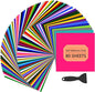 HTVRONT Permanent Vinyl for Cutting Machine - 80 Pack Permanent Adhesive Vinyl Sheets, 45 Assorted Colors Permanent Bundle, Silhouette, Cameo Cutters, Signs, Scrapbooking, Craft