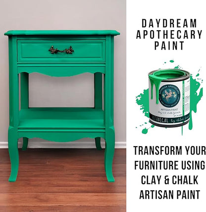 Daydream Apothecary Premium Chalk Style Paint for Furniture, Home Décor, Wood, DIY Interior Projects, Quick Dry, No Prep or Prime Needed, Matte Green - 16oz