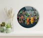 My Photostation.com 39,4''(100cm) Diameter Colorful Herbs Round Glass Wall Art Tempered Glass Printing Wall Decor Large Wall Art Wall Hangings