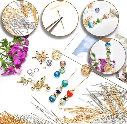 100pcs 18K Gold Filled Ball Pins Non Tarnish Craft Earring Bracelet Jewelry Making Accessories Supplies (50mm (1.96in), Gold-Ball Pin)