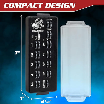 Ultimate RPG Spell Tracker for DND- Keep Track of All Magic Stats, Levels Modifiers w Adjustable Place-Locking Dials & Protective Cover- Compatible Set w Dungeons Dragons 5e Tabletop Games Accessories