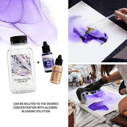 Alcohol Ink Set #17: Matched Color Combination of Alcohol Inks, 4 pcs. 0.51 fl oz (15 ml) Each