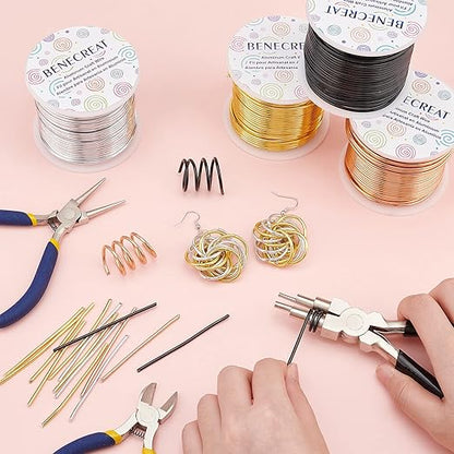 BENECREAT 20 Gauge 770FT Brown Aluminum Wire Anodized Jewelry Craft Making Beading Floral Colored Aluminum Craft Wire for Jewelry Craft, Garden, Model Making
