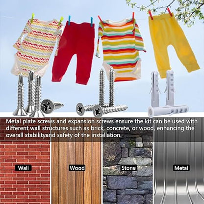 3/16" Sunshade Sail Hardware Kit, Turnbuckles for Cables Wires, PIUM PVC Coated Wire Rope Kits, 50Ft Stainless Steel Cable for Clothes Line Wires, String Light Hanging and Garden Plant Trellis