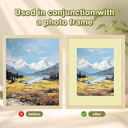 Egofine 14 Packs Picture Frame Mats, 11x14 Picture Mats for 8x10 Photos, Acid-Free Mixed Colors Pre-Cut Photo Board for Photos, Prints, Artworks
