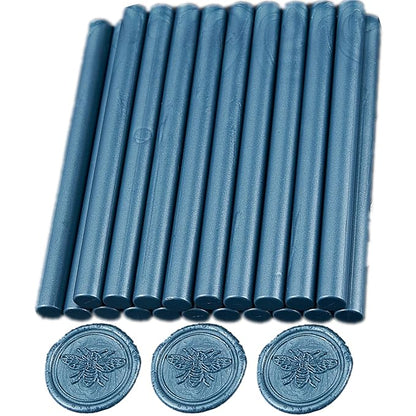 Dark Blue Wax Seal Sticks, ONWINPOR 20pcs Glue Gun Wax Sealing Sticks for Waxseal Stamp, Mini Sealingwaxsticks Suit for 0.28''Glue Gun (Dark Blue)