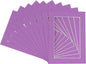 5x7 Mat for 8.5x11 Frame - Precut Mat Board Acid-Free Show Kit with Backing Board, and Clear Bags Dark Purple 5x7 Photo Matte Made to Fit a 8.5x11 Picture Frame Matboard for Framing, Pack of 100 Mats