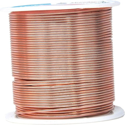 Mandala Crafts 18 Gauge Anodized Aluminum Craft Wire for Jewelry Making - 450 FT Colored Flexible Silver Copper Purple Gold Brown Red Wire - Bendable for Bonsai Armature Crafting Sculpting