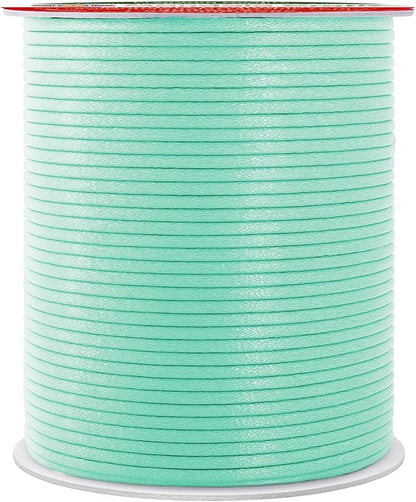 Mandala Crafts 2mm 109 Yards Aqua Cotton Waxed Cord for Jewelry Making Bracelet Cord Waxed String - Beading String Thread Jewelry Cords for Necklaces String