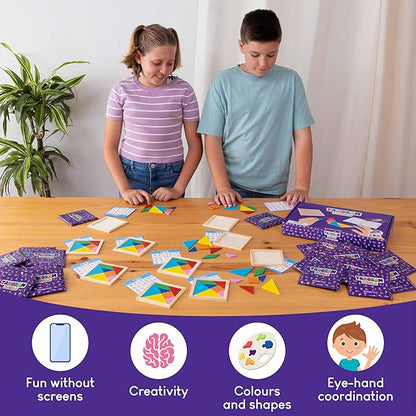 Tangram Puzzle Wooden Pack 30 Kids Party Favors - BONNYCO | Goodie Bags Stuffers for Kids 3-5 4-8, Return Gifts for Birthday Party Goody Bag Stuffers | Pinata Filler Toys Bulk Classroom Prizes Rewards