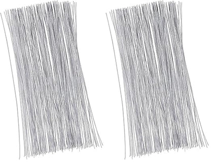Juvale 300 Pieces White Floral Wire Stems - 22 Gauge, 16 in Length - Flower Wire for Crafts (Pack of 2)