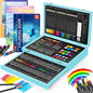 iBayam Arts and Crafts Gifts for Kids 6-14 Year Teens Boys Girls Christmas Gifts, 150-Pack Art Set Kits with 2 Sketch Pads, Coloring Book, 24 Colored Pencils, 24 Oil Pastels, 24 Watercolor, 60 Crayons