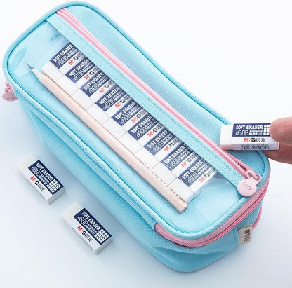 M&G 24 Pack Erasers Pencil Erasers, 4B White Rubber Eraser Rectangular Bulk for Kids School Students Office, Art Erasers for Drawing