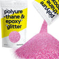 Hemway Polyurethane & Epoxy Resin Glitter 100g / 3.5oz Metallic Crystal Flake Additive for Flooring Jewelry Tumblers Glass Pigment - Microfine (1/256" 0.004" 0.1mm) - Rose Pink