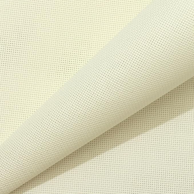 Aida Cloth 18 Count Cross Stitch Fabric,19×28inch (18CT,Off White)