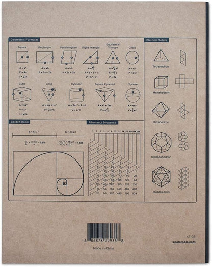 KOALA TOOLS | Large Bullet Notepad - Multi-Use Dot Grid Sketchbook (3 pack) | 7.75" x 9.75", 60 pp. - Durable Kraft Cover with 1/4" Dotted Grid
