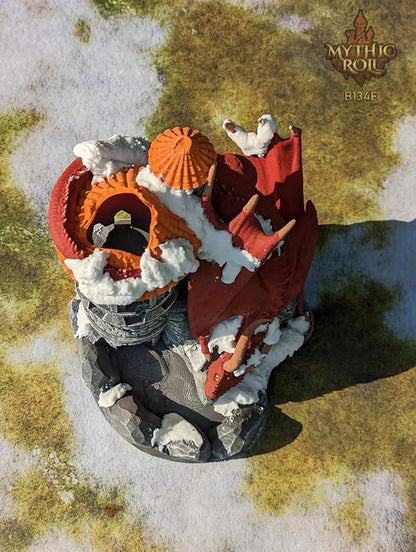 Dragon 3D Printed Dice Tower - Mythic Roll Collection - Unchained Games - Ascend to New Heights with your Rolls! (14.) Yellow)